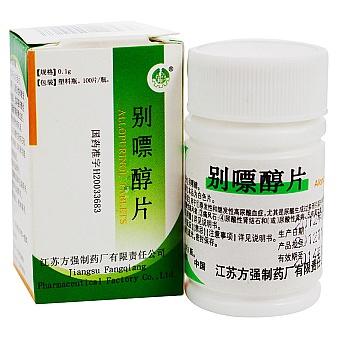 世贸天阶别嘌醇片01gx36片盒