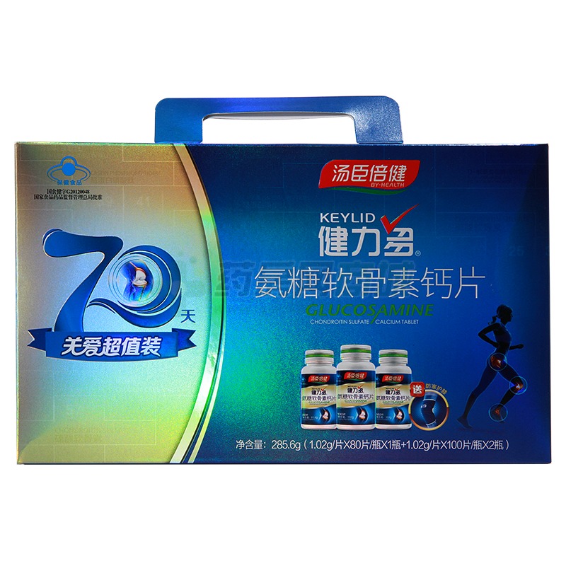 健力多 氨糖软骨素 1.02gx80片/瓶 1.02gx100片x2瓶/盒