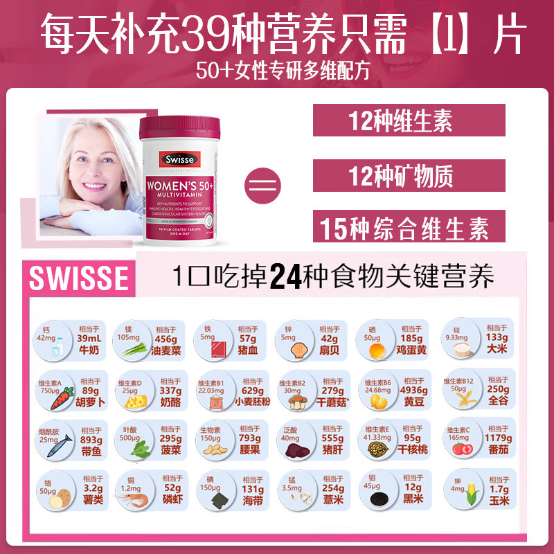 Swisse斯维诗 女士50+复合维生素