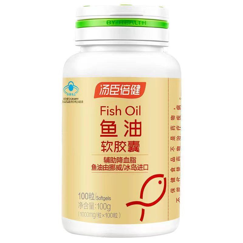 组合商品 汤臣倍健鱼油软胶囊 1g*100粒/瓶+红参片 薄片/大片/100g/瓶