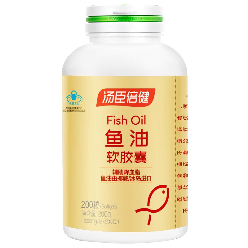 组合商品 汤臣倍健鱼油软胶囊 1g*200粒/瓶+红参片 薄片/大片/100g/瓶