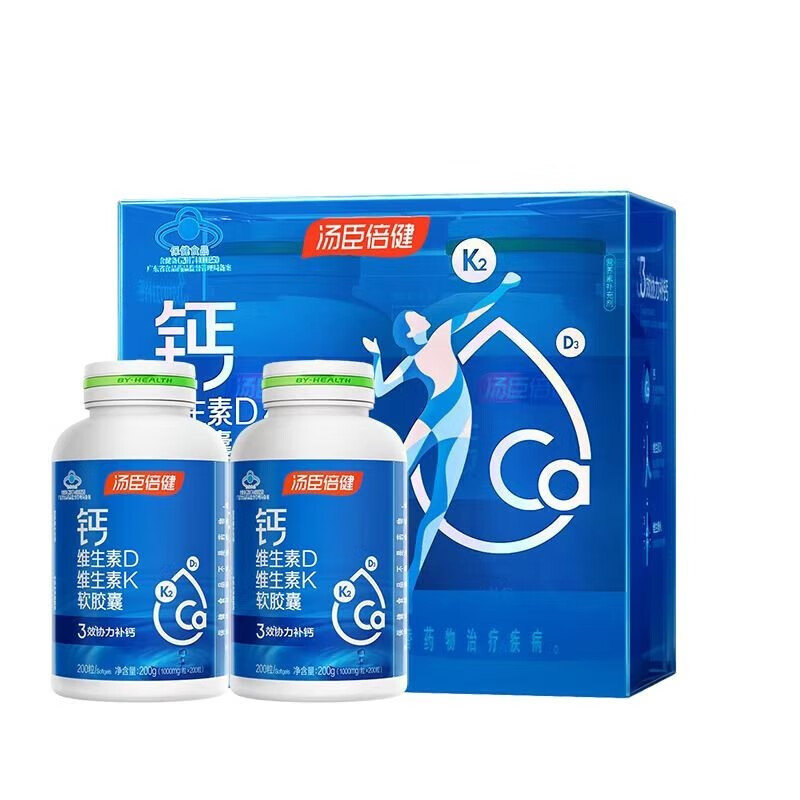 组合商品 红参 薄片(特大)/150g/袋+汤臣倍健钙维生素D维生素K软胶囊 1000mg*200粒*2瓶/盒