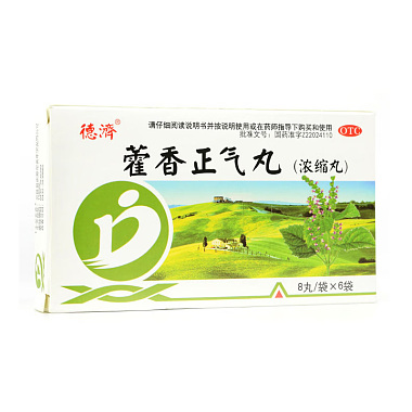 德济 藿香正气丸（浓缩丸） 8丸/袋*6袋/盒 吉林省华侨药业集团有限公司